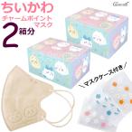 40枚 2箱 ちいかわ キャラクター マスク 不織布 立体 3D 小顔 ベージュ カラー CHIIKAWA 推し活 推しキャラ キッズ 子供 レディース 女性 メール便送料無料
