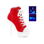 セクシー [ Pleaser プリーザー ] スニーカーショートブーツDEL600SK-02/RCA/NW・レッド セクシーコスチューム 【送料無料】