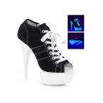 セクシー [ Pleaser プリーザー ] オープントゥスニーカーヒールDEL600SK-01/BCA/NW・ブラック セクシーコスチューム 【送料無料】