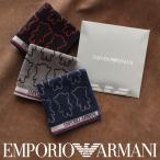 EMPORIO ARMANI エンポリオ アルマーニ シルエット マンガベア 綿100％ タオルハンカチ（ハンドタオル）男性 メンズ プレゼント 贈答 ギフト 02340016