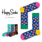 Happy Socks ハッピーソックスJUNK FOOD HAMBURGER ( ハンバーガー )クルー丈 綿混 ソックス 靴下 ユニセックス レディース11113017