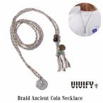 ビビファイ VIVIFY ネックレス 麻 コイン Braid Ancient Coin Necklace