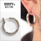 Yahoo! Yahoo!ショッピング(ヤフー ショッピング)ビビファイ VIVIFY ピアス フープピアス シルバーk18goldpost Hammered HoopPierce/3mm body w/gold 受注生産