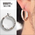 ビビファイ VIVIFY ピアス フープピアス シルバーk18goldpost ThreeSides Hammered Hoop Pierce/3mm body w/gold 受注生産