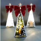 ショッピングクリスマスツリー 小振りな大人のクリスマスツリーランプ　X'mas LEDライト ステンドグラス ランプ