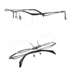 ショッピングメガネ メガネフレーム メガネセット 跳ね上げ式メガネ 軽量チタン 11489 度付きレンズセット