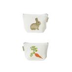 フォグリネンワーク ISABELLE BOINOT ミニポーチ うさぎとにんじん リトアニア製 fog linen work