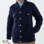 ペルー製手編みGジャン型アルパカブルゾンジャケットカーディガンメンズwar...