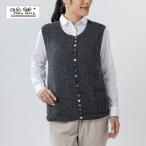 ショッピングセール対象 ペルー製 アルパカ カラフルボタンベスト レディース 女性 秋冬 手編みレディース [warawara/ワラワラ][送料無料]セール対象