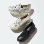 [ミスキョウコ]4Eアラベスク柄パンチングスリッポン  セール対象