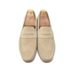 GLENFORD ハンドメイド 本革 カラー スエード メンズ ローファー マッケイ製法 サンドベージュ  827