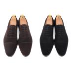 ショッピングスエード GLENFORD 本革 マッケイ製法 スエード ストレートチップ ブラック ダークブラウン ビジネスシューズ 紳士靴 ハンドメイド マッケイ製法 S503