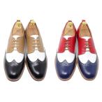 ショッピングレッドウイング GLENFORD 本革 トリコロール ウィングチップ ホワイト&ネイビー&レッド ホワイト&ブラック&ベージュ シューズ サドルシューズ 824