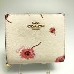コーチ COACH ミニ財布 折財布 花柄 レディースブランド財布 可愛い ギフト ブランドミニ財布 アウトレット商品 コーチ財布 C8691 花 白 ピンク