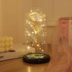  стекло купол. искусственный цветок rose 1 шт,LED свет ( белый )