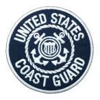 ワッペン アイロン ミリタリー COAST GUARD USA 軍物 紋章 ネイビー 海軍 アップリケ わっぺん アイロンで簡単貼り付け
