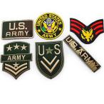 ワッペン6点セット ミリタリー アーミー アップリケ わっぺん アイロンで簡単貼り付け