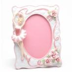 バレリーナ 写真立て フォトフレーム 陶磁器 ポーセリン ｗ/ ローズ