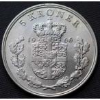 1966 Дания - 5 Krone - медь - никель - Frederick IX-KM# 853.1 - Some Tone-