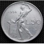 1954 год Италия - 50 сирень - ACMONITAL - металлический . золотой пол ... Balkan 