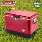 ショッピングクーラーボックス コールマン Coleman クーラーボックス 54QT スチールベルト スチールベルトクーラー 大容量 約51L アウトドア キャンプ BBQ 釣りクーラー ハード 3000003