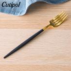 クチポール Cutipol GOA ゴア デザートフォーク ブラック×ゴールド Dessert fork Black カトラリー GO07G