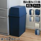 ゴミ箱 2個セット 積み重ねゴミ箱スリム45L キッチン リビング ふた付き ダストボックス 平和工業