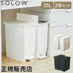 ショッピングごみ箱 ソロウ SOLOW ゴミ箱 2個セット ごみ箱 ダストボックス 35L ペダルオープンツイン GSLW00 ペダル付き キャスター付き