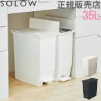 ショッピングごみ箱 GW中もあすつく配送 ソロウ SOLOW ゴミ箱 ごみ箱 ダストボックス 35L ペダルオープンツイン GSLW00 ペダル付き キャスター