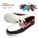 ダナッサ デッキシューズ　DANASSA　ダナッサ　DECK SHOES　デッキシューズ (TRICOLOR(ホワイトベース） レザー )　レディース　メンズ　ユニセックス　デッキ