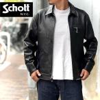 ショッピングschott 【schott 神戸正規】Schott 羊革 LEATHER TRACKER JACKET / ショット ラムレザートラッカージャケット 【BLACK】 ショット レザージャケット schott 革ジャン