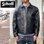 SHEEP LEATHER 1st TRACKER JACKET シープレザー トラッカージャケット ショット 【BLACK】 ショット レザージャケット schott 革ジャン 羊革 7823950128