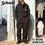 ショッピングジャンプスーツ 2025FW  Schott ショット 782-5910005 ( 3116033 ) TC WORK JUMPSUIT TCワーク ジャンプスーツ ブラック カーキ キナリ ツナギ つなぎ オールインワン 正規店