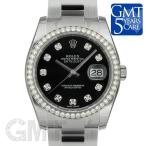 ロレックス デイトジャスト 116244G ブラック オイスターブレス ROLEX 【新品】【メンズ ...