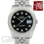 ロレックス デイトジャスト 116234G ブラック ROLEX 【中古】【メンズ】 【腕時計】 【 ...