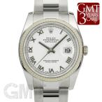 ロレックス デイトジャスト 116234 ホワイト ローマ オイスターブレス ROLEX 【中古】【 ...