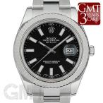 ロレックス デイトジャスト II 116334 ブラック ROLEX 中古 メンズ  腕時計  送料 ...