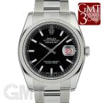 ロレックス デイトジャスト 116234 ブラック オイスターブレス ROLEX 中古メンズ 腕時計 ...