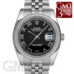 ロレックス デイトジャスト ブラック ローマ 116200 ROLEX 【中古】【メンズ】 【腕時計 ...