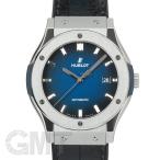 ウブロ クラシック フュージョン チタニウム ディープブルー 542.NX6670.LR JPN18 HUBLOT 中古メンズ 腕時計 送料無料 年中無休