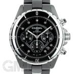 シャネル J12 クロノグラフ H2419 ブラックセラミック 9Pダイヤ CHANEL 中古メンズ ...