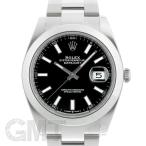 ロレックス デイトジャスト41 126300 ブラック オイスターブレス ROLEX 中古メンズ 腕時計 送料無料