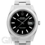 ロレックス　デイトジャスト41 126300 ブラック オイスターブレス ROLEX 中古メンズ 腕時計 送料無料