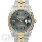 ロレックス デイトジャスト36 126233 スレートローマ ジュビリーブレス　保証書2021年 付属品完品 ランダムシリアル ROLEX 中古メンズ 腕時計 送料無料