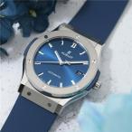 ウブロ クラシックフュージョン チタニウム ブルー 45mm 511.NX.7170.RX 付属品完品 HUBLOT 中古メンズ 腕