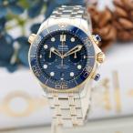 オメガ シーマスター ダイバー300M クロノグラフ 44MM ブルー 210.20.44.51.03.001 付属品完品 OMEGA 中古メンズ 腕