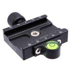 INPON クイックリリースクランプ アルカスイス互換 60mm 着脱式水準器付 三脚/ボールヘッド/雲台などに対応