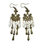 アジアン ピアス アクセサリー エスニック ファッション ビーズ メタル 真鍮 大振り 大きめ