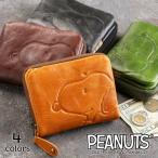 スヌーピー 財布 革 レディース 二つ折り財布 本革 ラウンドファスナー snoopy マザーズ スヌーピーグッズ 女性 プレゼント