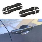 Wzxdauto ドアハンドルカバー 現行シビック FC1 FK7 FK8 ブラック カーボン調 右ハンドル用 ガーニッシュ 外装 カスタム パーツ